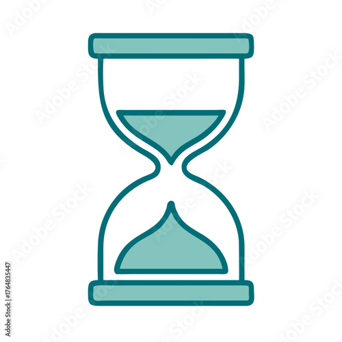 Hourglass with Flowing Sand Icon for Web and Graphic Design