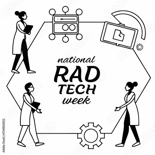 NATIONAL RAD TECH WEEK vector illustration