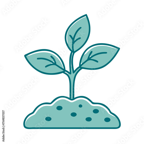 Seedling in Soil Planting Icon for Web and Graphic Design