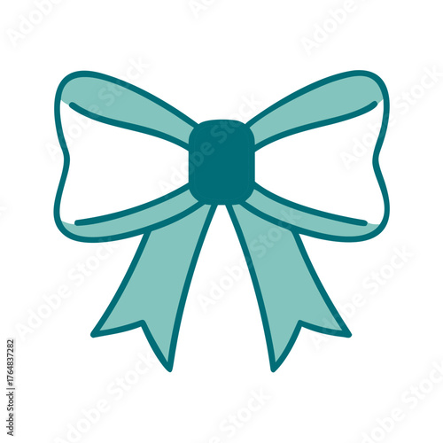 Simple Double Ribbon Bow Icon for Web and Graphic Design