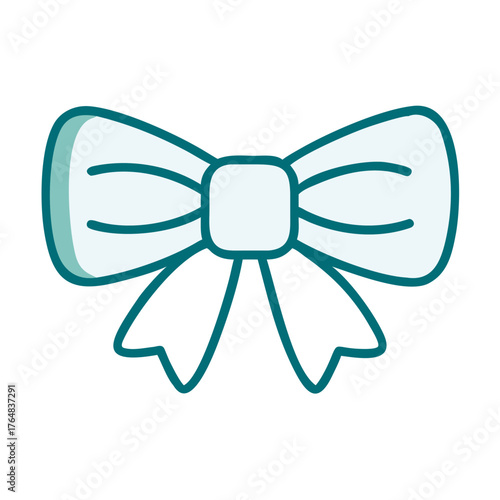 Simple Line Bow Tie Icon for Web and Graphic Design