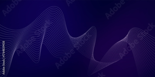 Purple background with many glowing particles. wave glow design simple art good nice illustrations vector