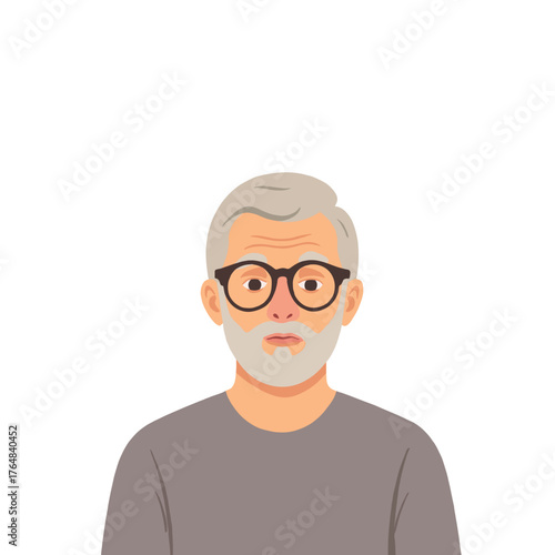 Senior man lost in thought. Pensive elderly man sitting alone. Older man in quiet contemplation. Reflective senior gentleman portrait. Elderly set