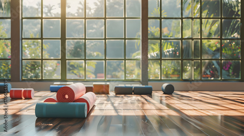 modern physiotherapy exercise room interior