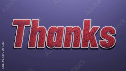 Thanks Text Animation