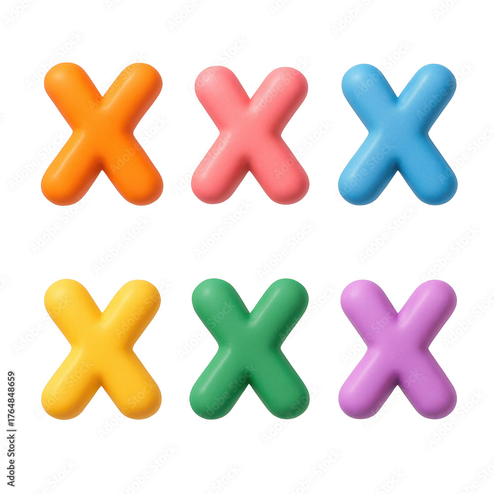 Fototapeta premium Colorful X Shapes in a Grid Pattern for Creative Design Projects