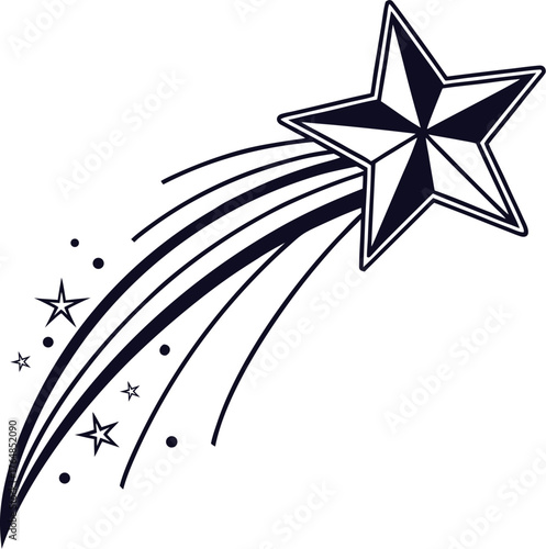 Shooting Star Vector Illustration