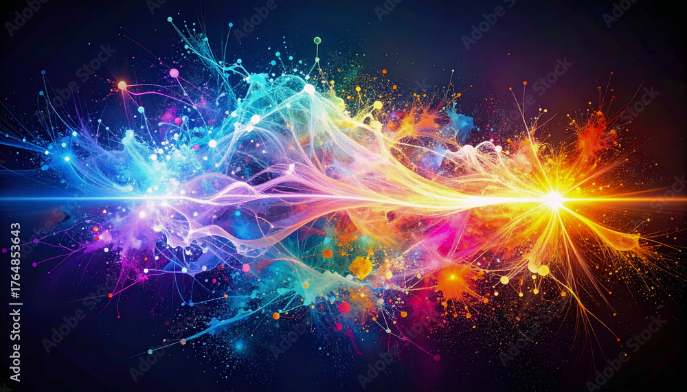 Fototapeta premium 今にも切れそうな光の束