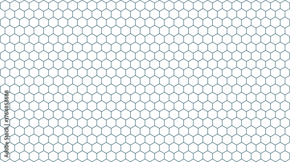 Seamless honeycomb pattern geometric vector background with hexagon shapes repeating texture for web design and wallpaper
