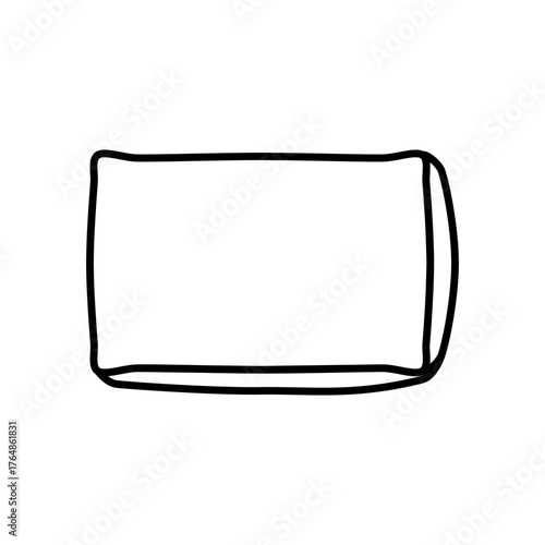 pillow icon, simple flat style, vector illustration, symbol, pictogram design logo template, for ui or ux isolated on white for mobile app, editable