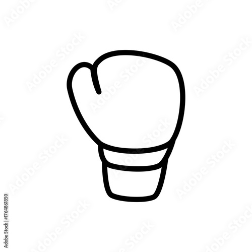 boxing glove icon, simple flat style, vector illustration, symbol, pictogram design logo template, for ui or ux isolated on white for mobile app, editable