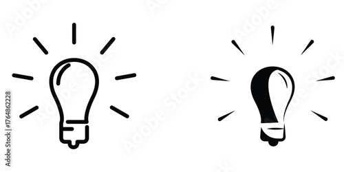 Bulb icon design template