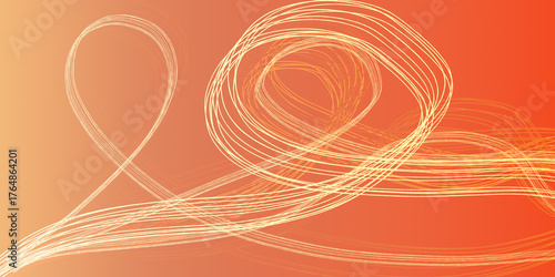 Flowing Light Trails on Warm Gradient Background