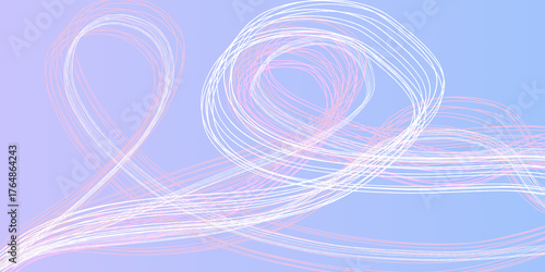 Flowing Light Trails on Warm Gradient Background