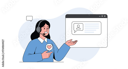 Customer service representative providing support and assistance.