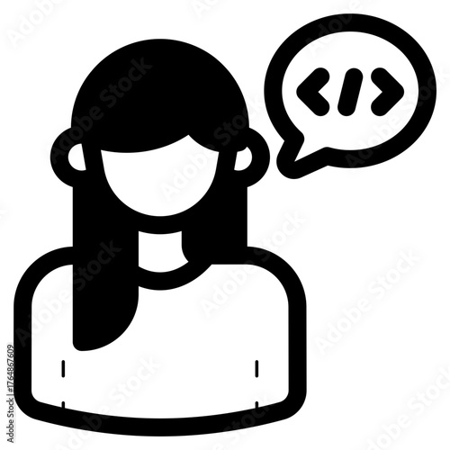 female programmer icon