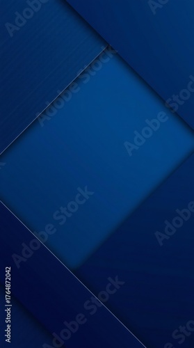 Abstract geometric pattern of deep blue fabric with subtle texture