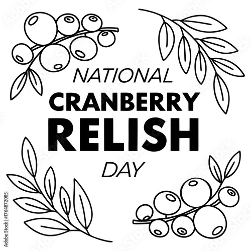NATIONAL CRANBERRY RELISH DAY vector illustration