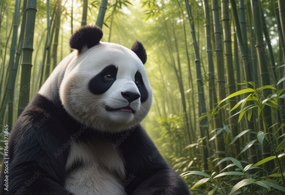 Obraz premium Giant Panda in Bamboo Forest