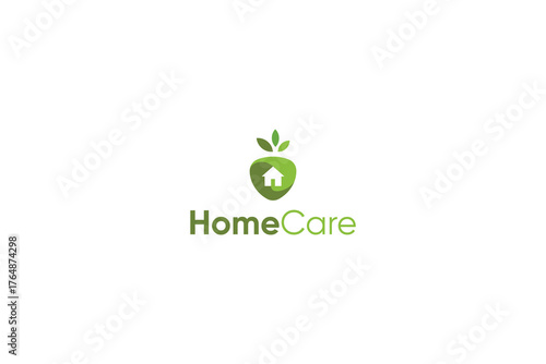 Green home real estate eco friendly logo