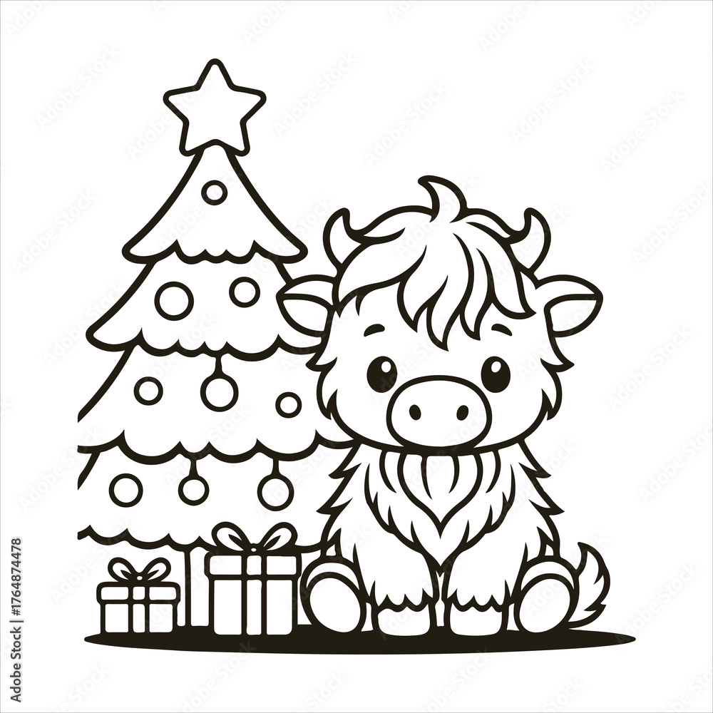 Fototapeta premium Jolly Moo-liday Cheer SVG