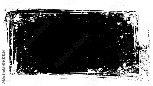Black square and rectangular shape. Vector illustration isolated on white background
