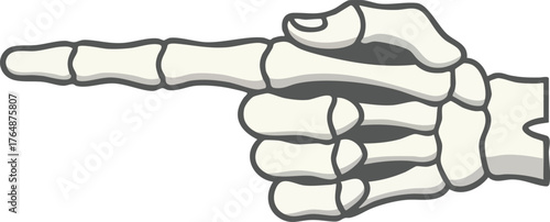 skeleton hand making a finger gun gesture