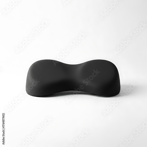 Ergonomic black neck pillow for travel and relaxation