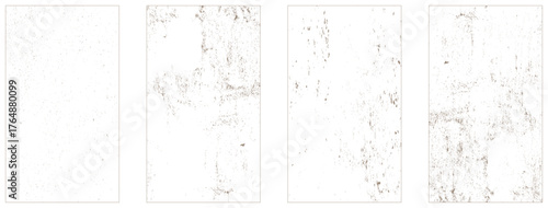 Four grunge bundle. Brown color grunge texture collection.