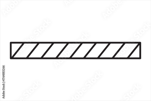 Crosshatch pattern rectangular design element silhouette on vector white background