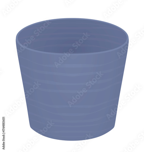 Blue flower pot. vector illustration	

