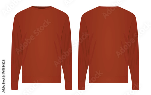 Red knit jumper vector illustration	