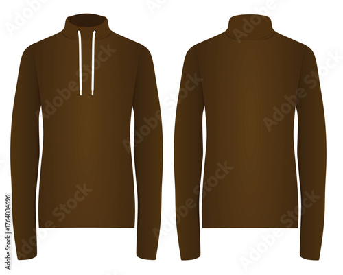Cowl neck jumper. vector illustration	