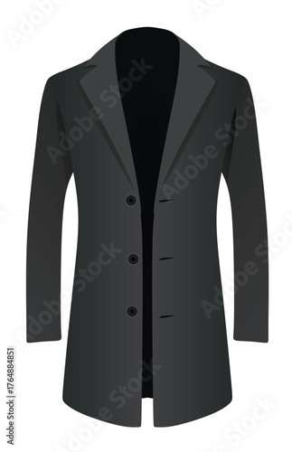 Men elegant coat, vector illustration	