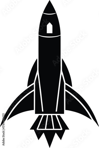 Rocket ship with detailed design ready for launch symbolizing space exploration and future endeavors