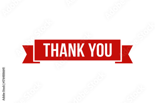 Thank You Banner on White Background Expressing Gratitude and Appreciation for Services and Support