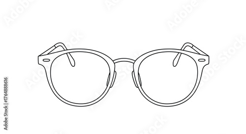 Elegant eyeglasses with round lenses perfect for vision correction and style.