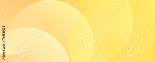 Minimalist banner background yellow gradations soft color.circle shape modern