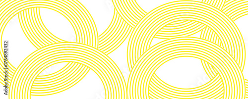 Pasta background, spaghetti abstract geometric pattern. Macaroni yellow poster. Wavy abstract pattern. Pasta vector illustration