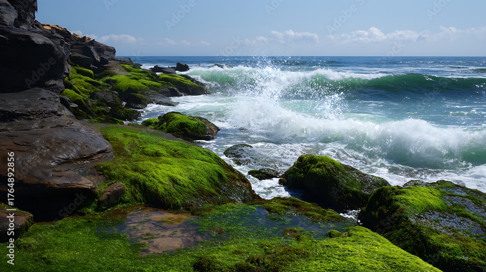 Obraz premium waves on the rocks