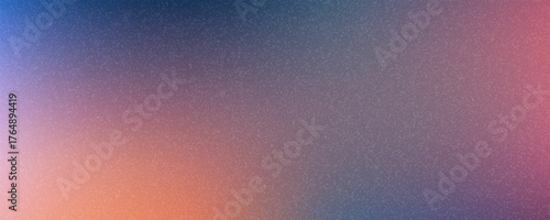 Retro grainy noise texture background purple blue orange color gradient banner backdrop design vector eps 10