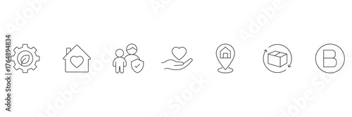 Eco, safe home care and community sustainability icon vector illustration