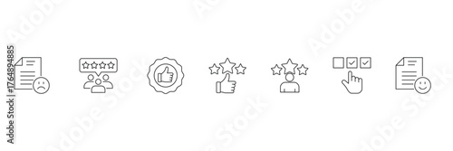 customer feedback, satisfaction and rating review evaluation icon vector illustration