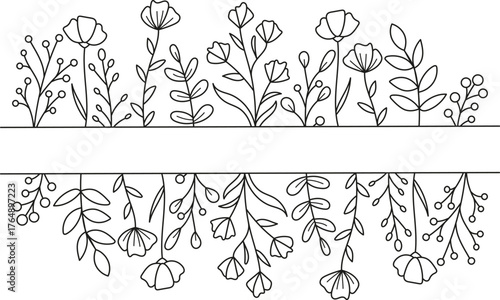 Ramka z motywem roślinnym. 