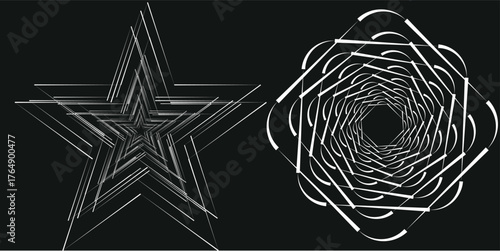 Halftone circular logo set. Circle dots isolated on the white background. Fabric design element. Halftone circle dots texture. Vector design element for various purposes.Print