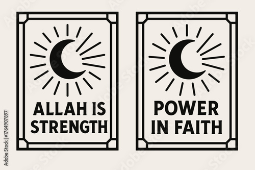 Divine Strength Banners. Divine Strength. Two vertical A6 banners with safe margins, centered composition, no elements touching edges, flat vector design,