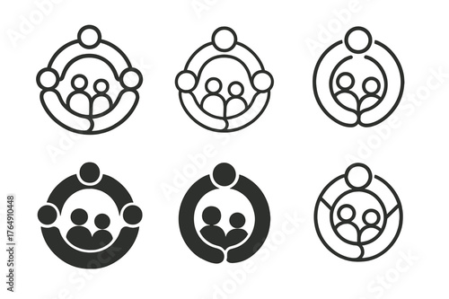 SEL Logo Designs. Teachers integrating social-emotional learning in classrooms. Set Logo of Teachers integrating social-emotional learning in classrooms: Class