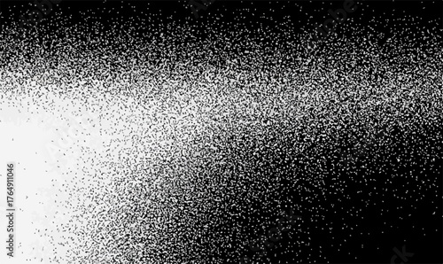 흑백 배경에 뿌려진 미세한 입자들의 대비는 추상적인 아름다움을 자아내며 시각적 흥미를 유발합니다. 벡터 스타일의 디자인.