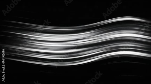 Dynamic Motion of Luminous Streaks Sweeping Across Dark Background