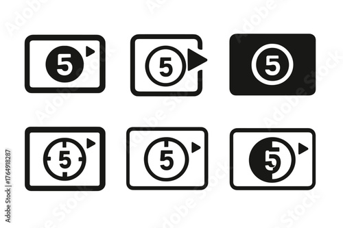 Streaming Logo Variations. Online streaming events and live broadcasts. Set Logo of Online streaming events and live broadcasts: countdown timer overlay on